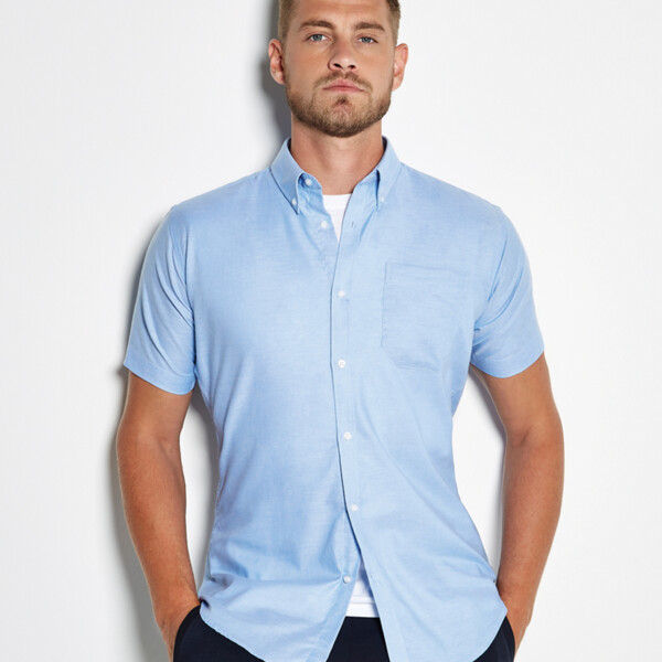 Kustom Kit Kustom Kit Short Sleeve Slim Fit Oxford Shirt K183 Kustom Kit Short Sleeve Slim Fit Oxford Shirt Thumbnail