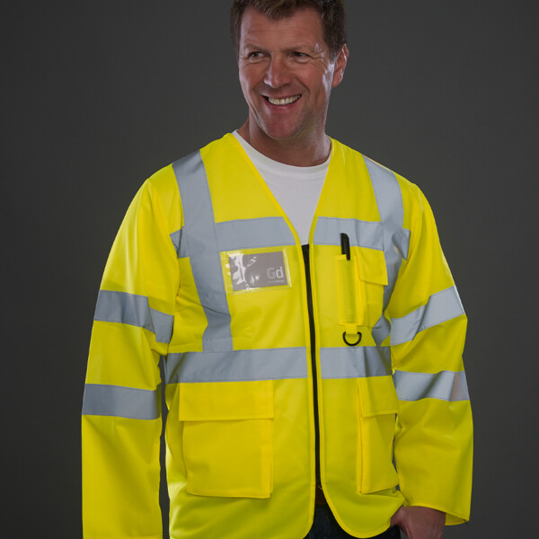 Yoko Yoko Hi-Vis Executive Long Sleeve Waistcoat YK108 Yoko Hi-Vis Executive Long Sleeve Waistcoat Thumbnail
